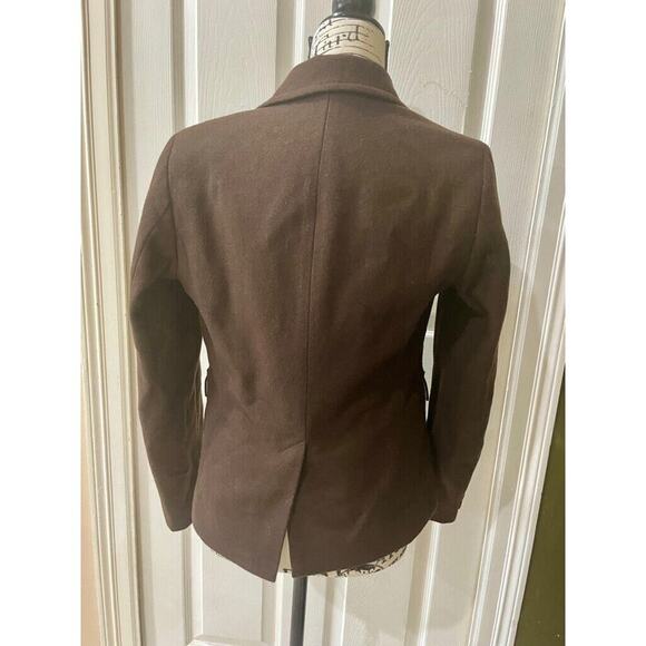 J.CREW BLAZER WOOL BLEND SZ S FRONT POCKETS MOCCA BROWN DARK ACADEMIA CORE - Picture 9 of 14